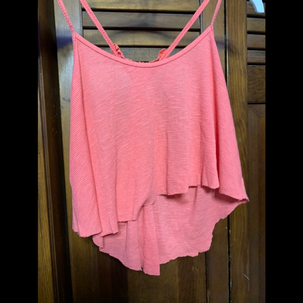 orange/pink tank top